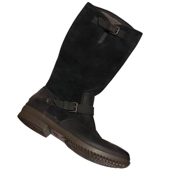 UGG WOMEN'S THOMSEN TALL BLACK WINTER BOOTS SIZE USA 8.5 NO BOX - Picture 2 of 5